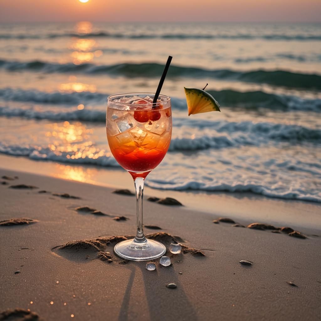 Beach Sunset Cocktail: Professional Photography
