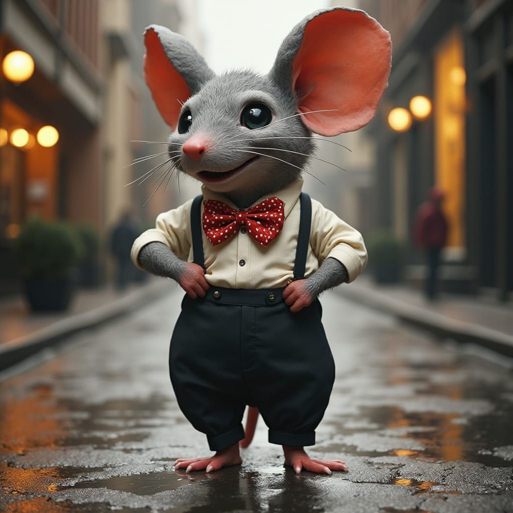 Whimsical Mouse in Formal Attire