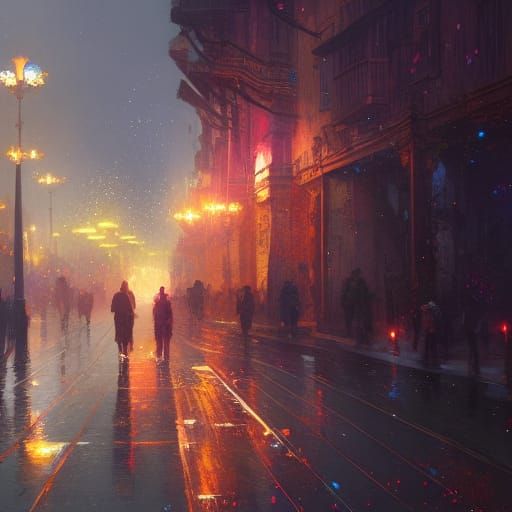 Diwali Celebration with Fireworks, Hyperdetailed Lighting