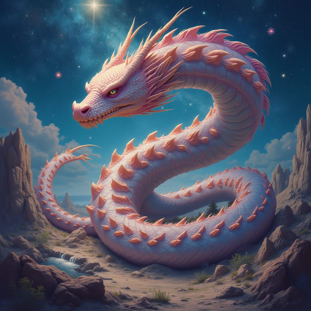 Celestial Serpent in Cosmic Landscape