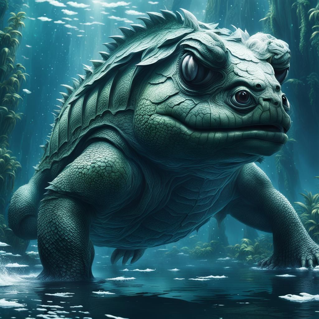 Kappa Controls Water: Digital Matte Painting