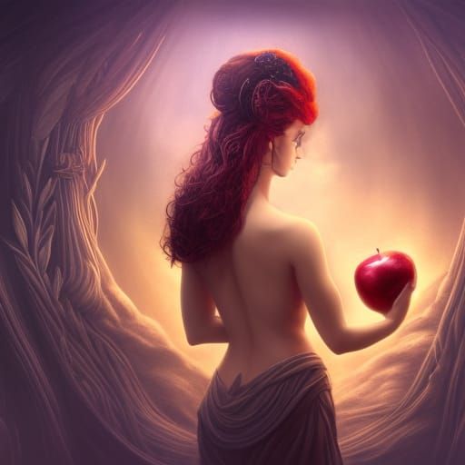 Eve and the Apple: Detailed Matte Painting