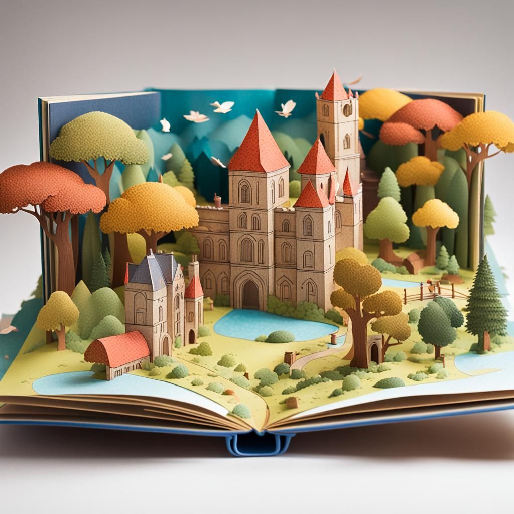 Pop-Up Book in Professional Photography Style