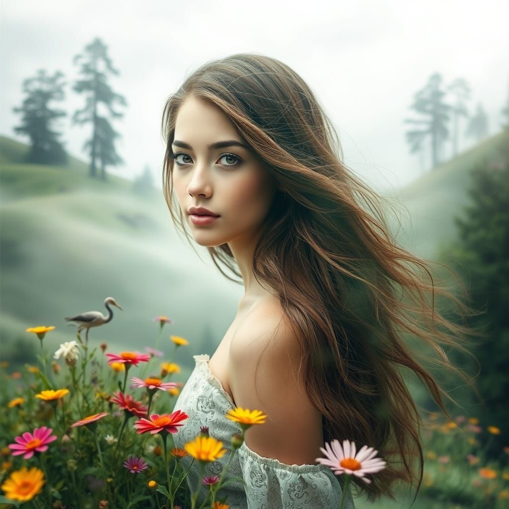 Serene Fantasy Landscape with Ethereal Beauty