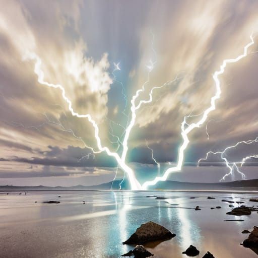 Electric Morning Dawn in Vibrant Neon Hues