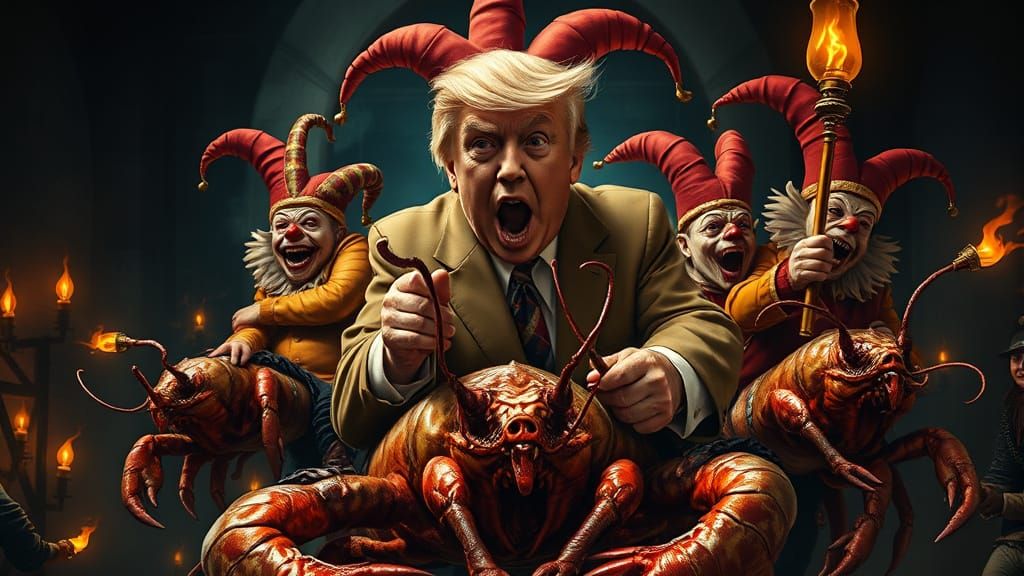 Hieronymus Bosch-Inspired Politicians Ride Grotesque Oompa L...