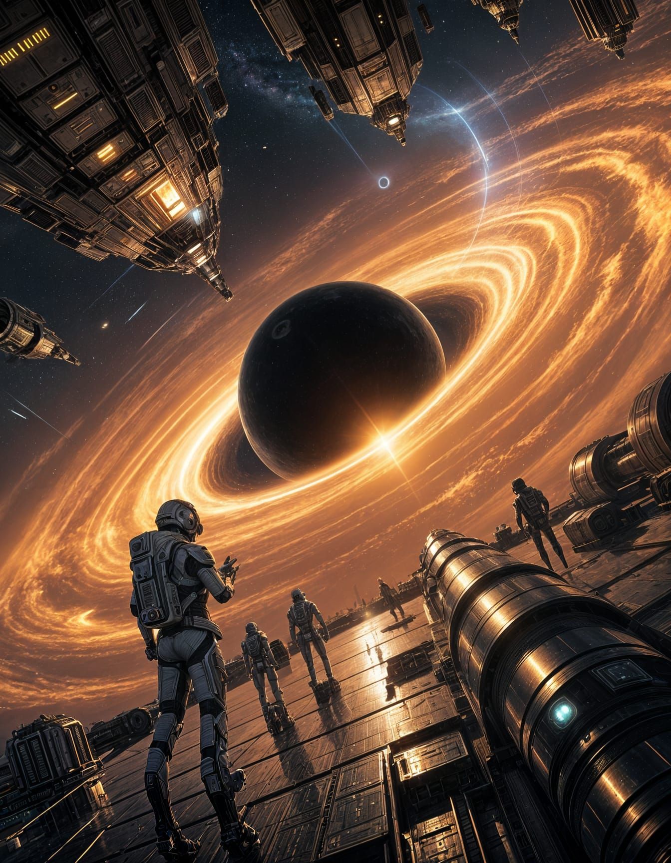 Futuristic Civilization Cultivating a Black Hole in Sci-Fi A...