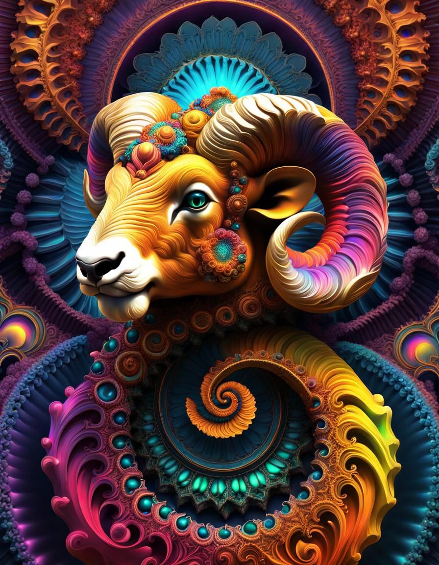 Rebecca Sugar inspired Aries zodiac symbol