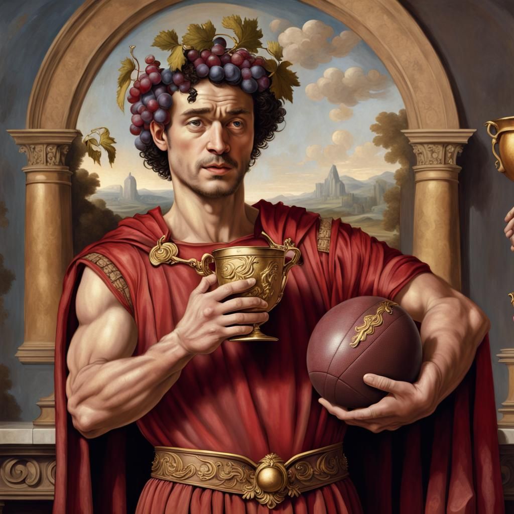 Victorious Man as Roman God in Renaissance Style