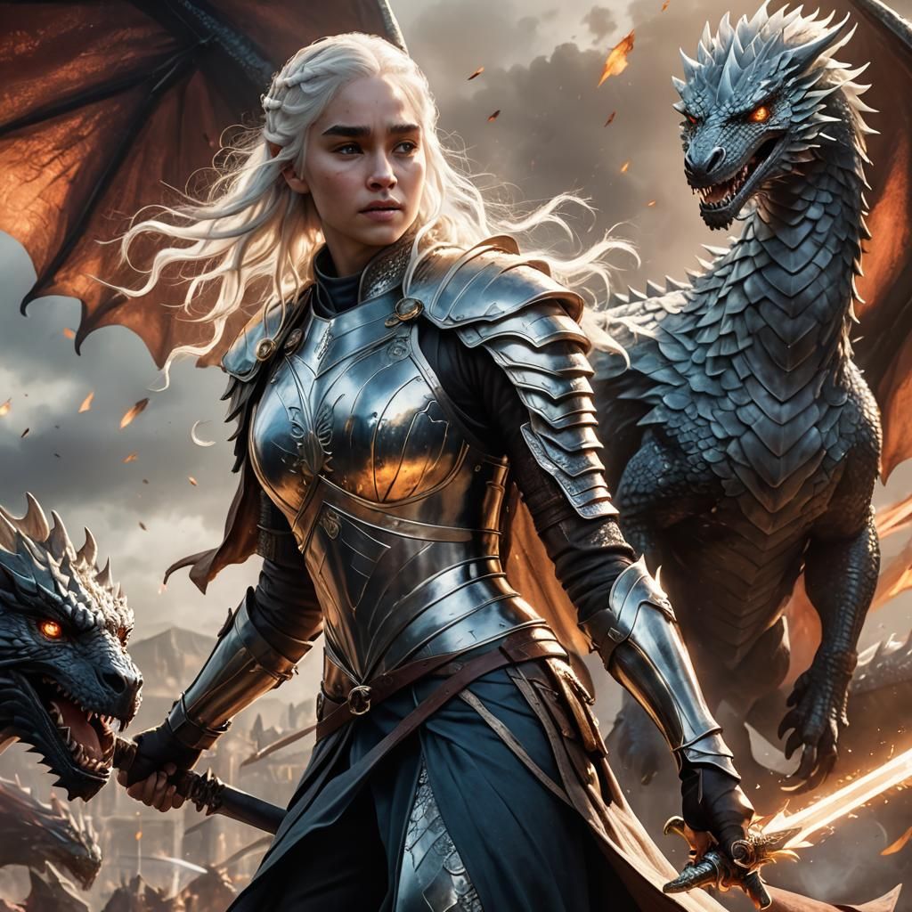 Dragon Rider in Epic Fantasy Art Style