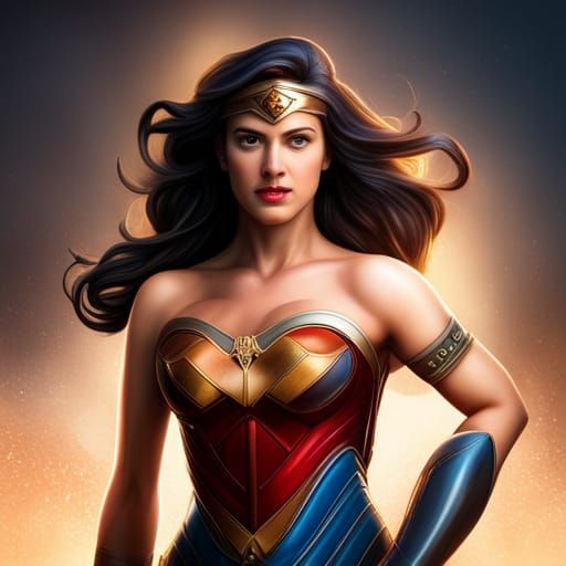 Hyperrealistic Notebook Cover with Wonder Woman and Superman