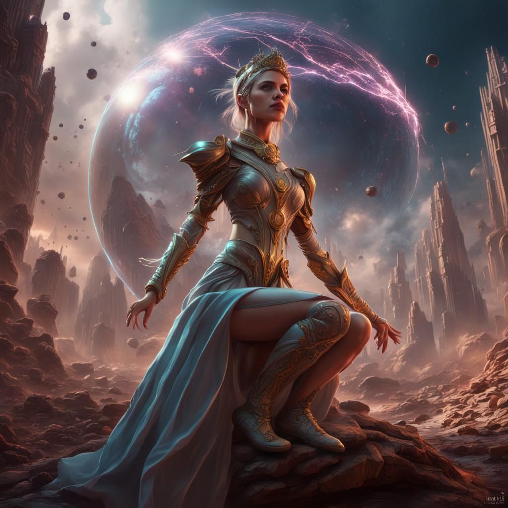 Psychic Sci-Fi Princess Levitating Earth