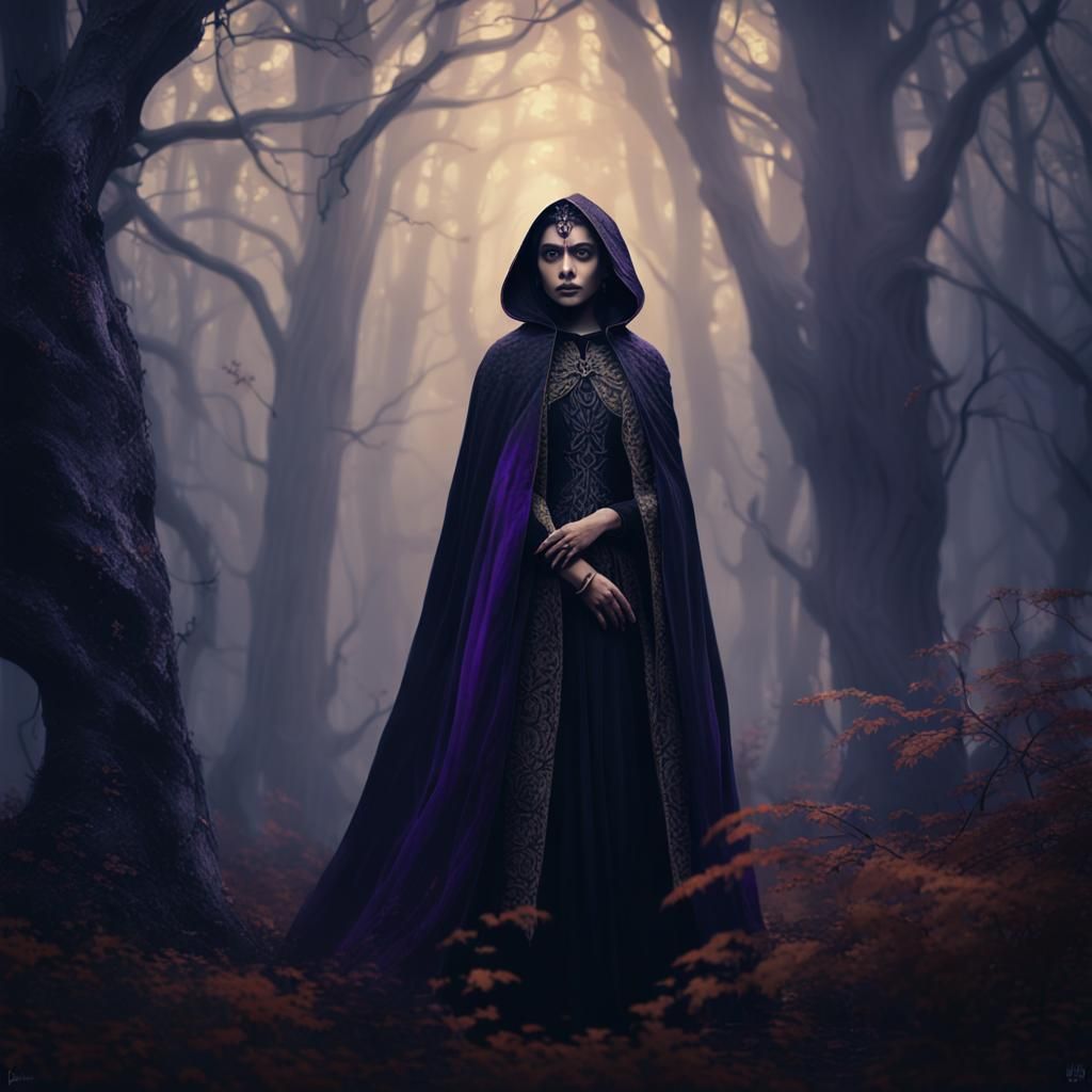 Indian Vampire Portrait in Dark Fantasy Style