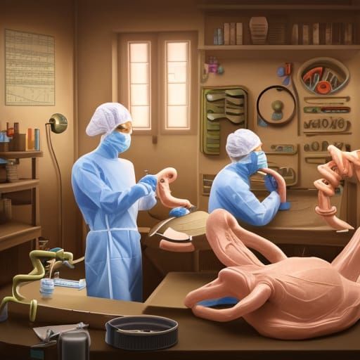 Plasticine Surgeon in Operating Room: Detailed Conceptual Ar...