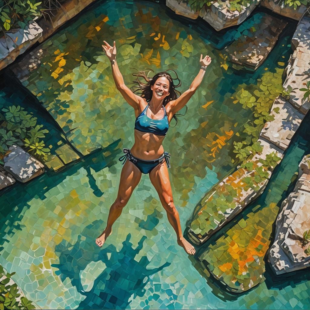 Clara Loft: Impasto Painting Before Cenote Dive