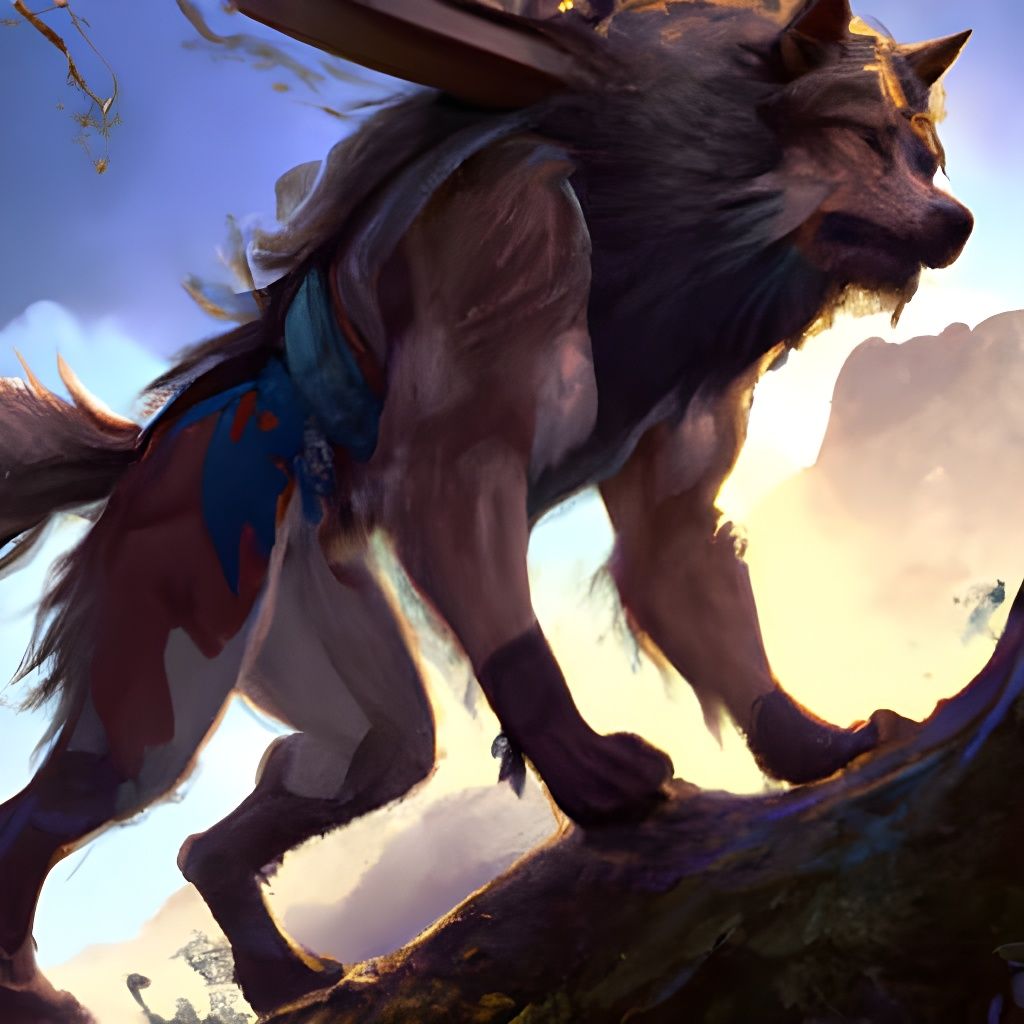 Anime Werewolf Warrior by Makoto Shinkai
