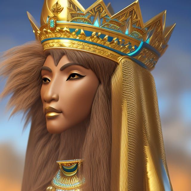 Sekhmet: Hyperrealistic Egyptian Lion Goddess Portrait