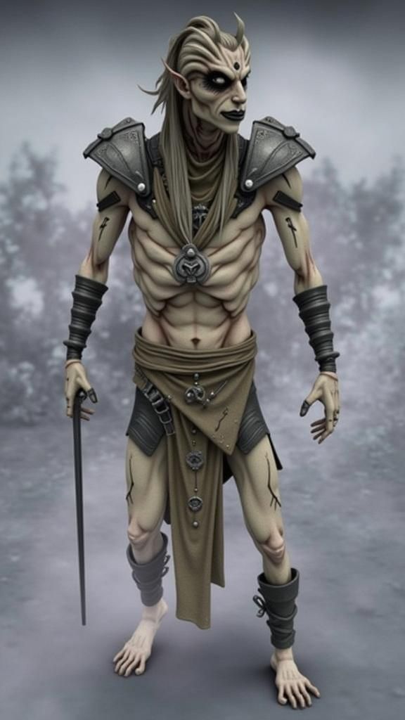 Platinum Blond Demon in 3D Anime Art Style