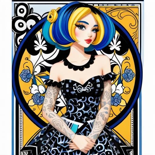 in style of Elena Guro,Jeremiah Ketner,Kees van Dongen,James...