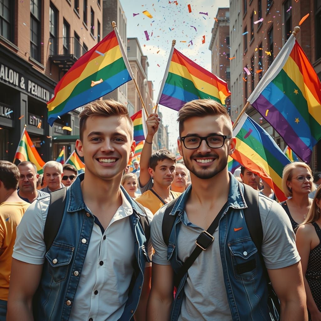 Gay Pride Celebration in Vibrant Colors