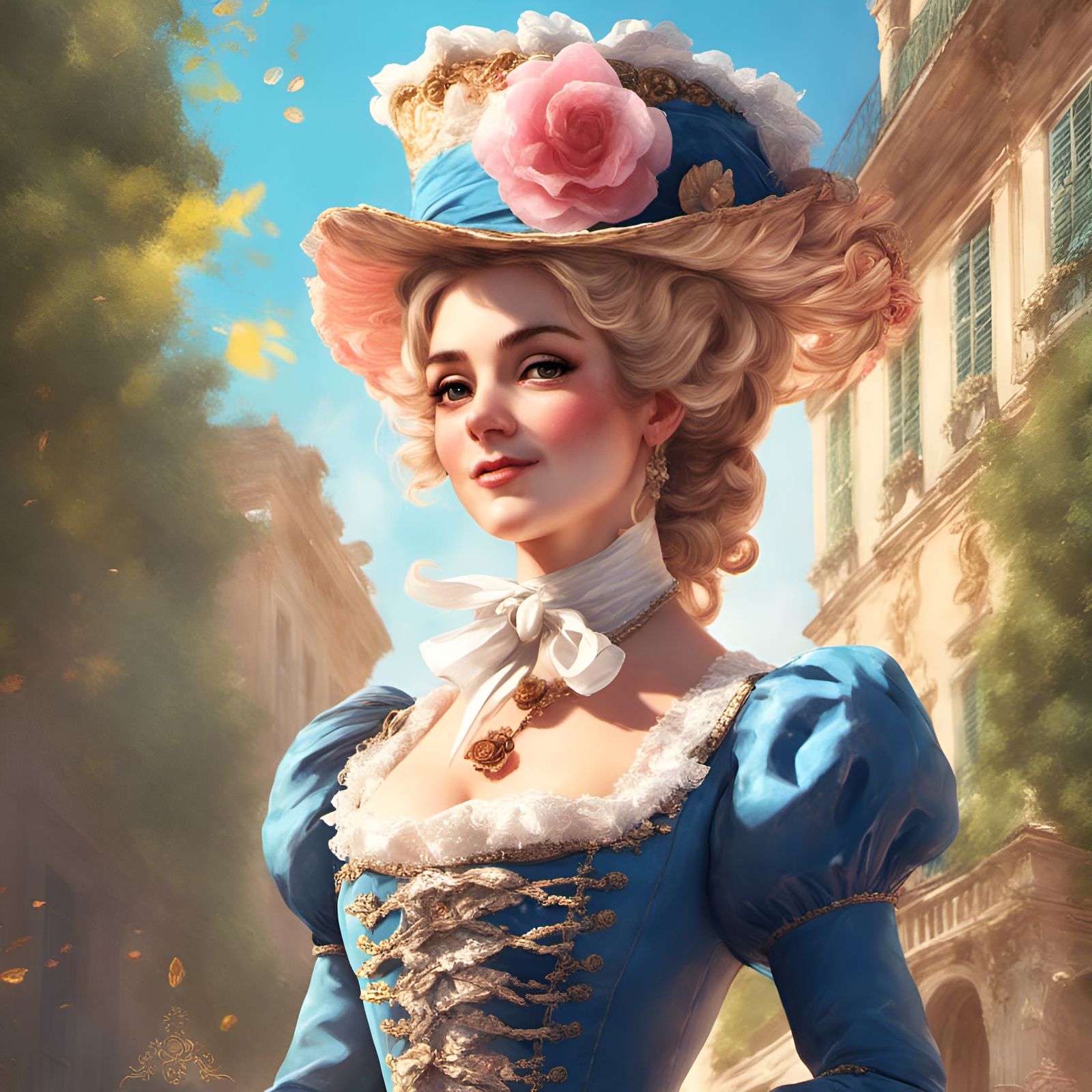 Mario as Marie Antoinette: A Digital Portrait