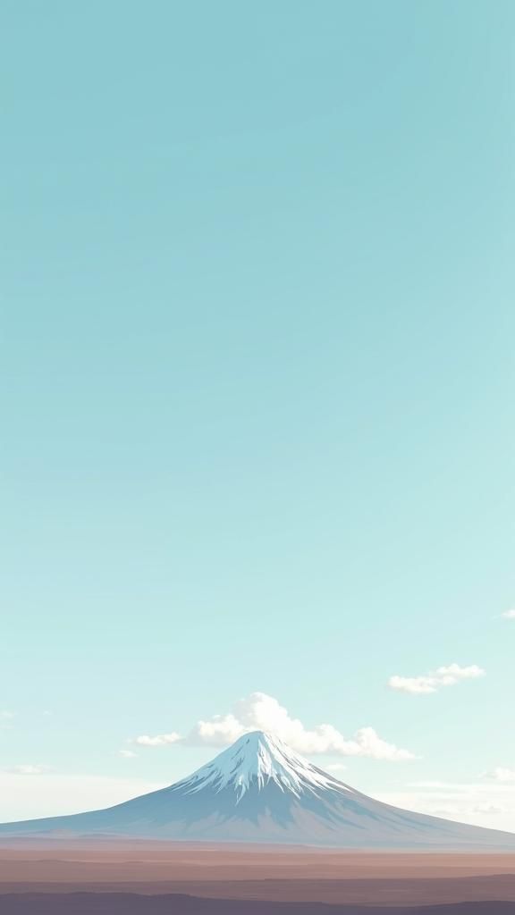 Lone Mountain Peak in Japanese Manga Style