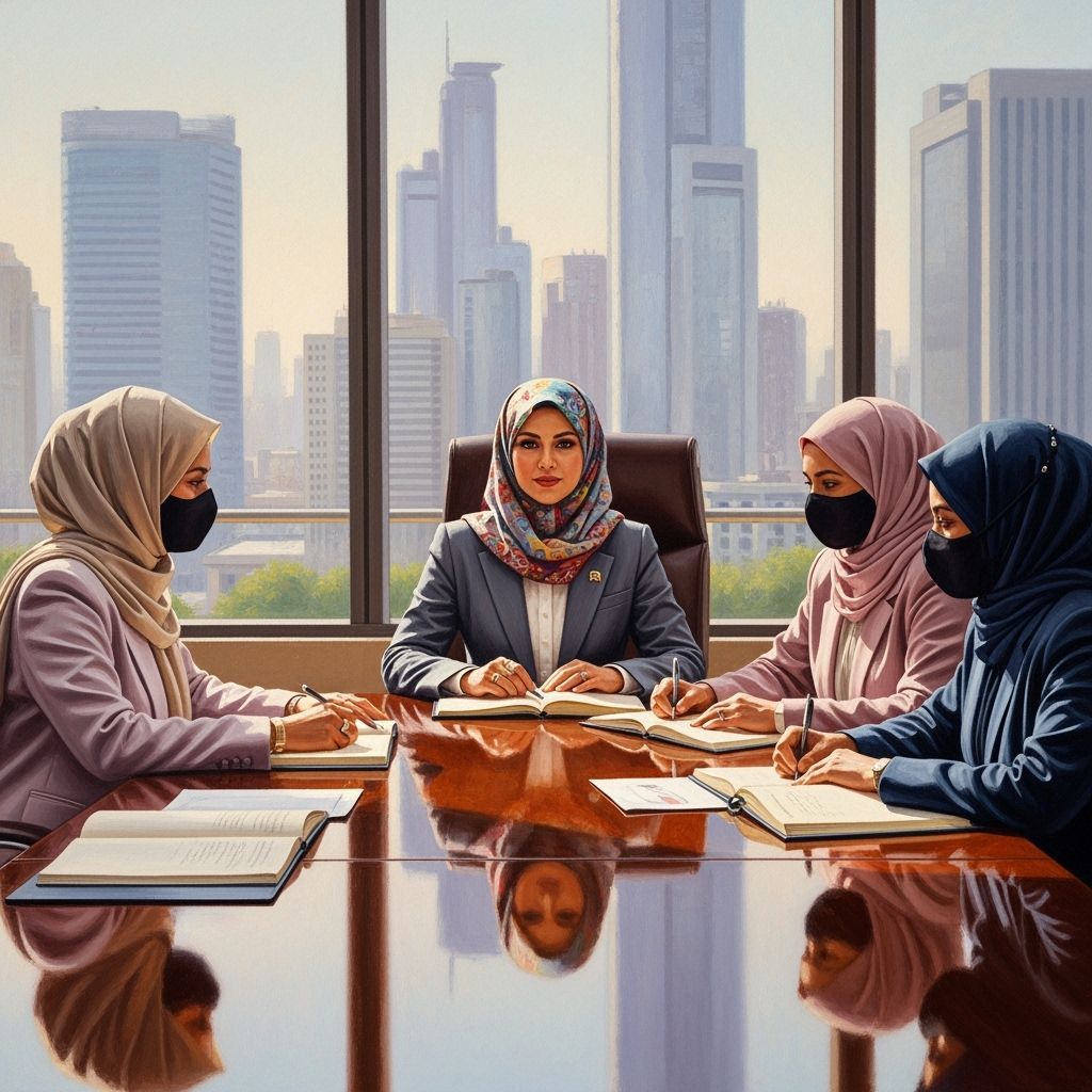 Hijabi President Meeting with Cabinet