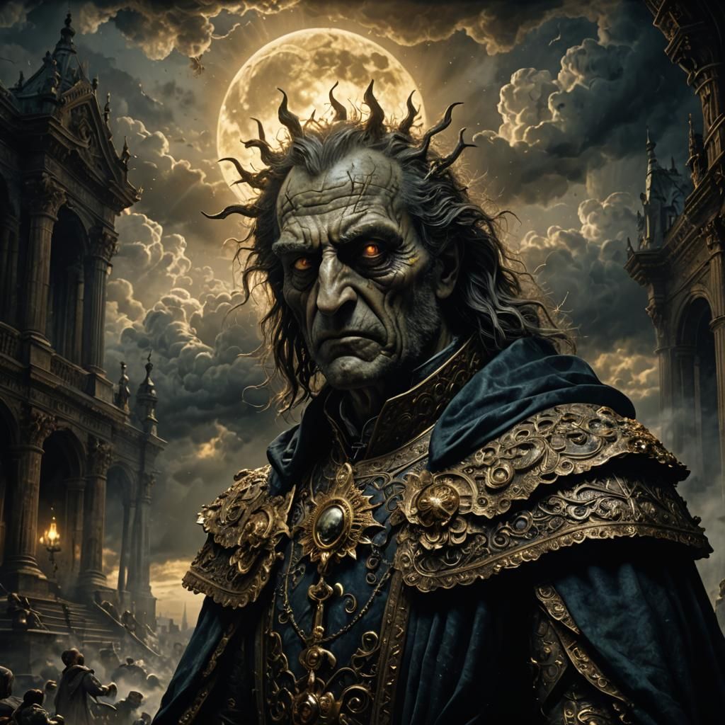 Gentle Monster in Divine, Detailed Digital Painting