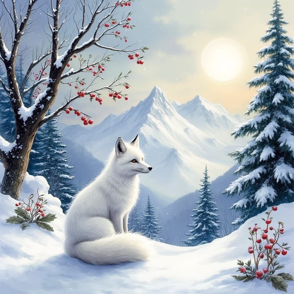 Winter Wonderland in Watercolor Style