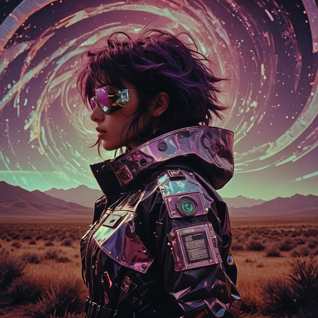 Neon Dreamcore Cyberpunk Chic Fashion Icon