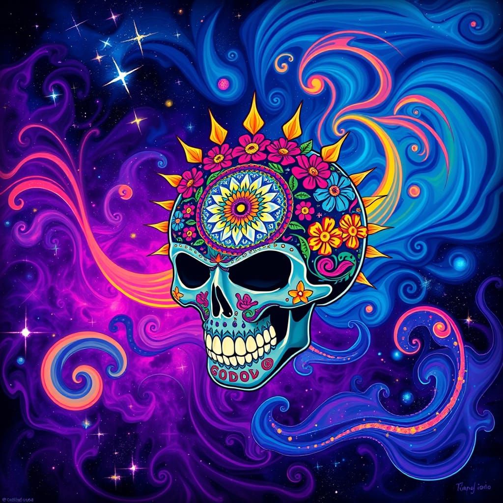 Psychedelic Grateful Dead-Inspired Dreamscene