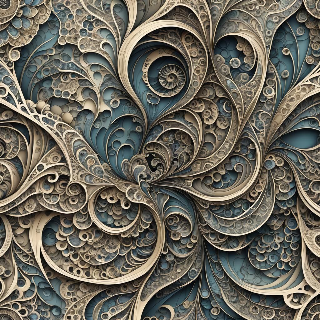 Abstract Fractal Wave Function in 3D Shading