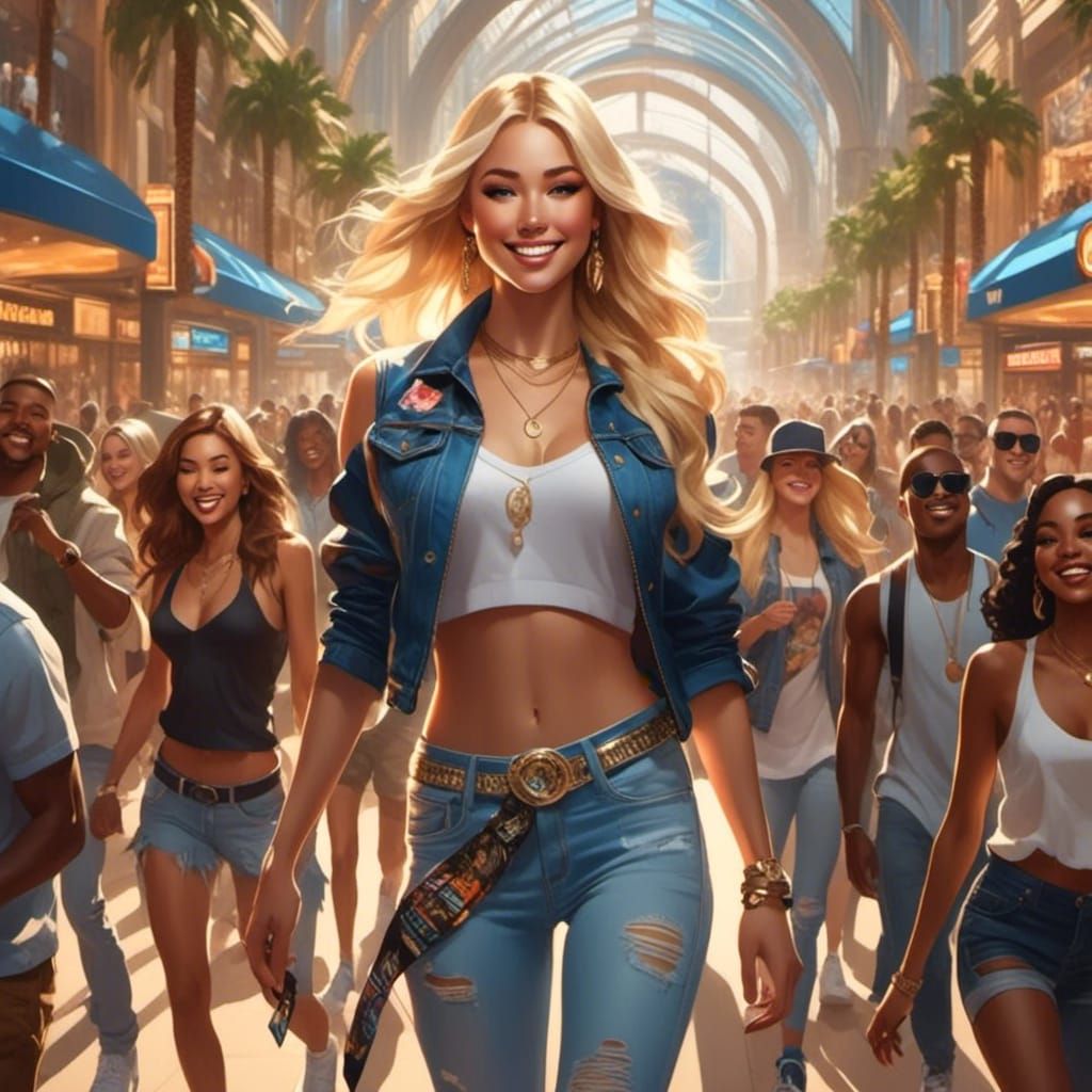 Julie leading a flashmob dance as a tribute to hip-hop