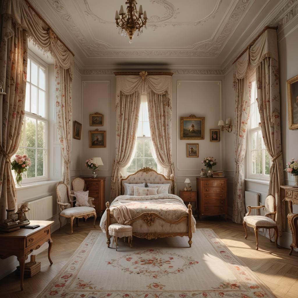 Elegant Little Girl's Bedroom in Classical Style