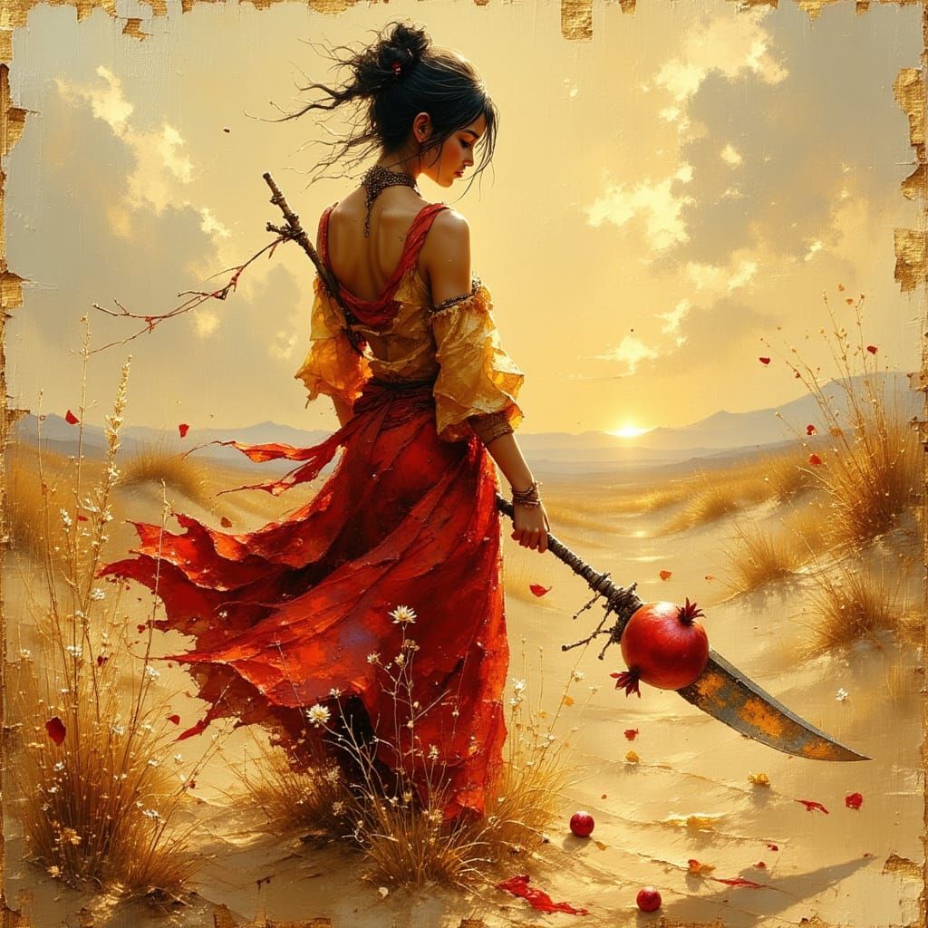 Ancient Persian Girl Fights for Survival in Desert