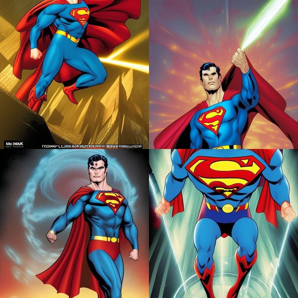 Superman's Laser Eyes: Pixelated Comic Book Art