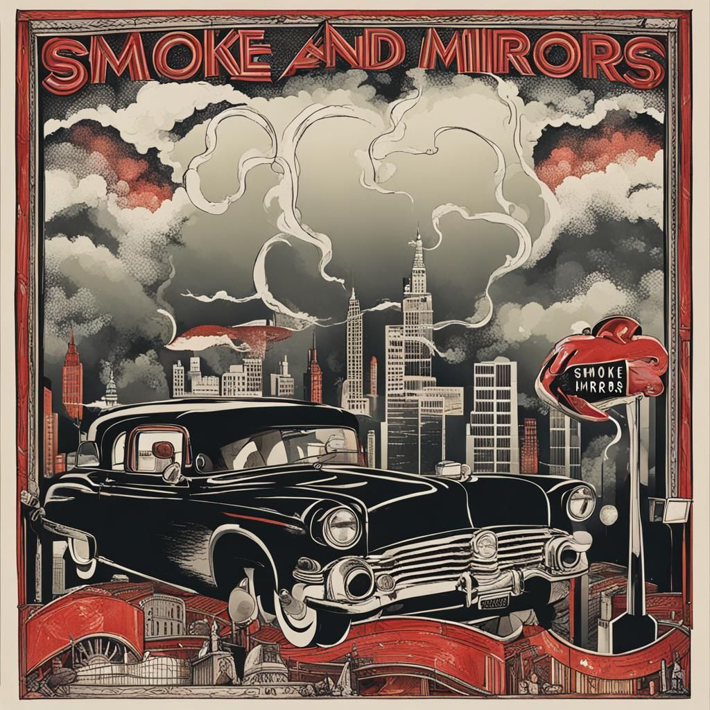 Abstract Smoke and Mirrors Illusion