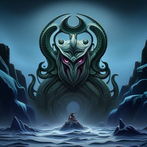 Detailed Seattle Kraken Logo Matte Painting