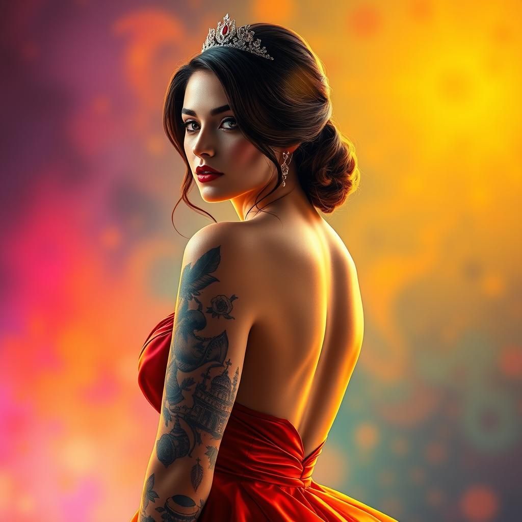 Beauty Queen's Tattooed Life Story, Digital Illustration