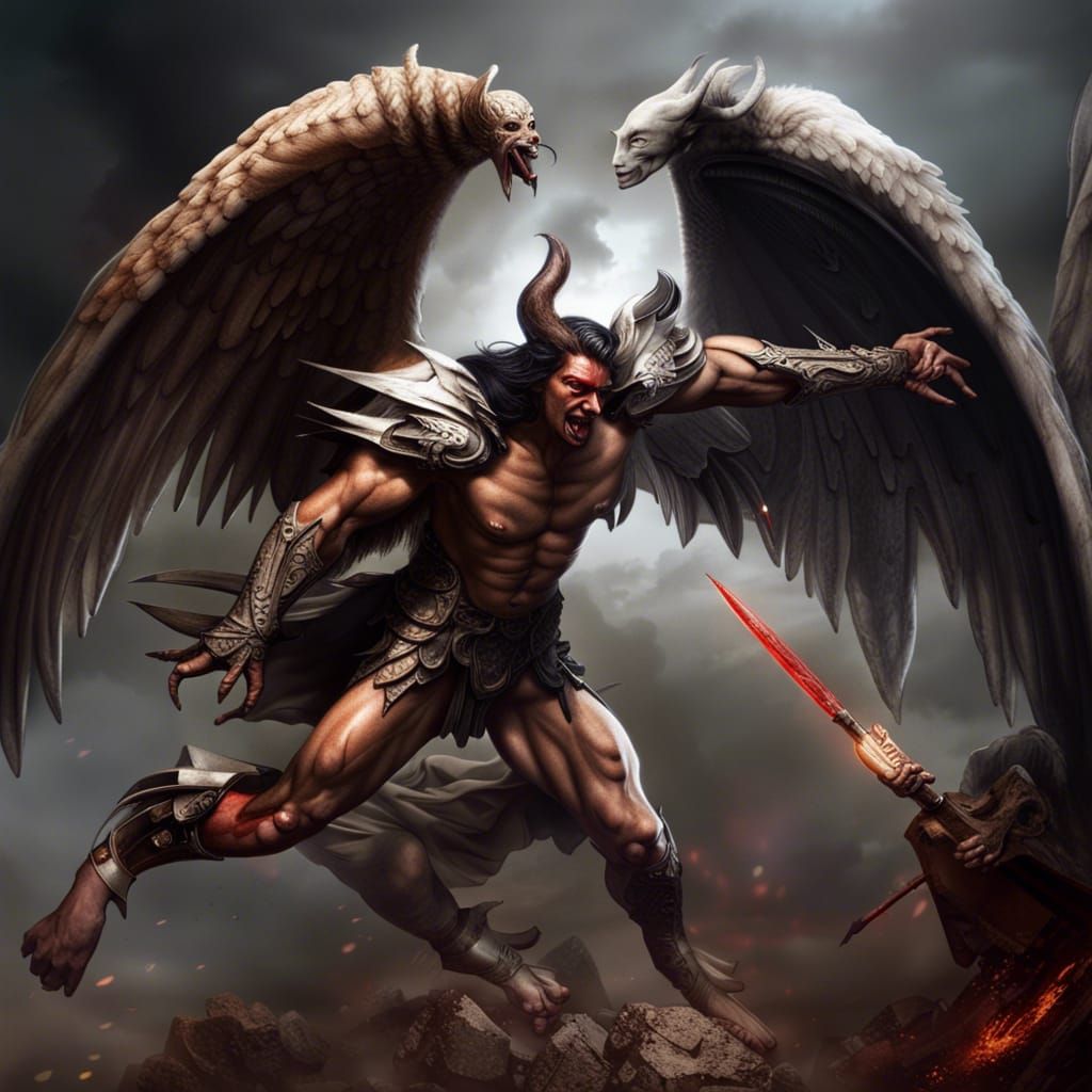 Epic Battle: Archangel Versus Demon in 8K