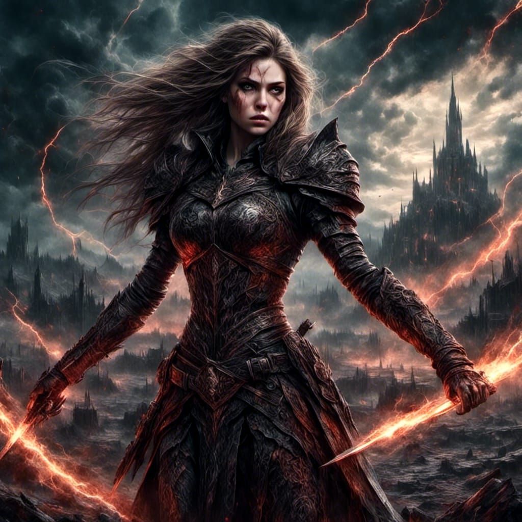 Dark Fantasy Warrior in Gothic Style