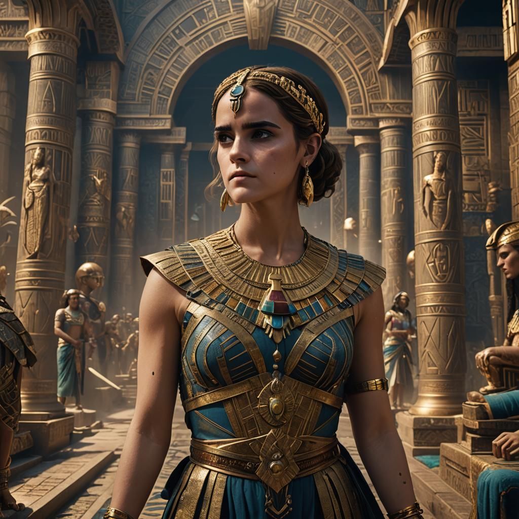 Cleopatra as Emma Watson: Detailed Matte Painting