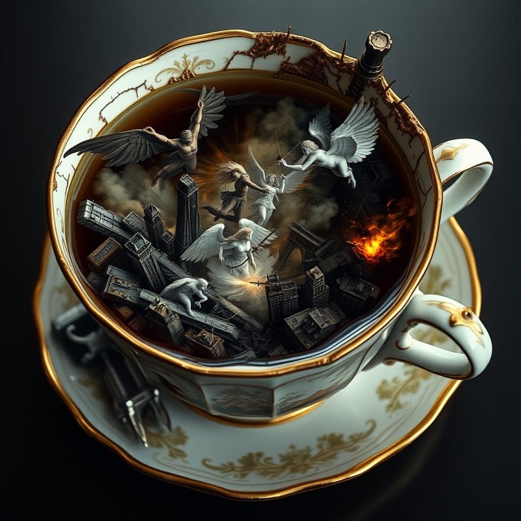 Apocalypse in a Teacup: Miniature World in Ruins