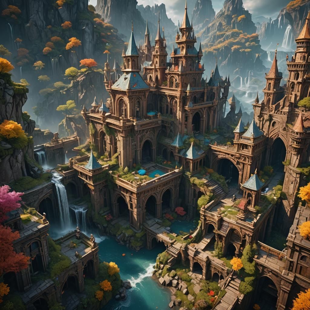 Fantastical Matte Painting in Deep Color