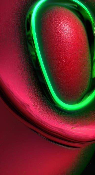 Heart, Liver, Gallbladder in Synthwave Neon Style