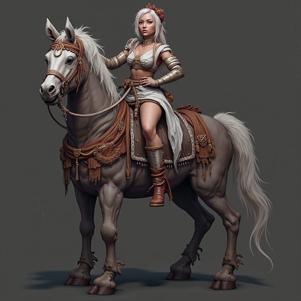 Blonde Woman by Forest Lake with Flowers, Soft Pastels