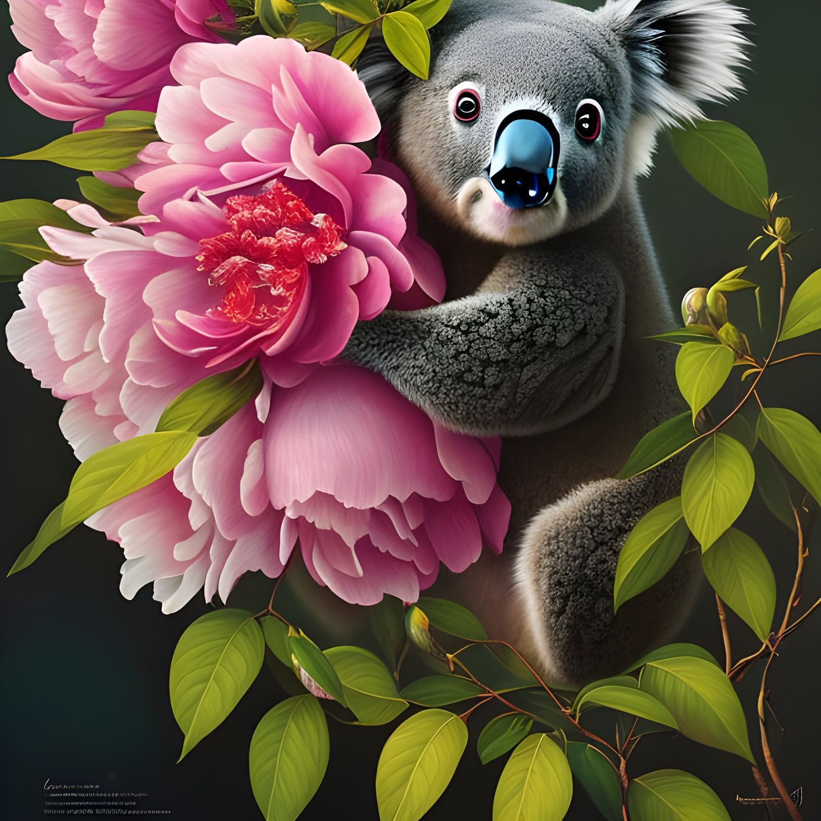 Koala in the Flowers