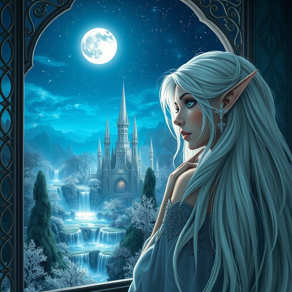 Ethereal Night Elf Contemplates Mystical Elf Kingdom