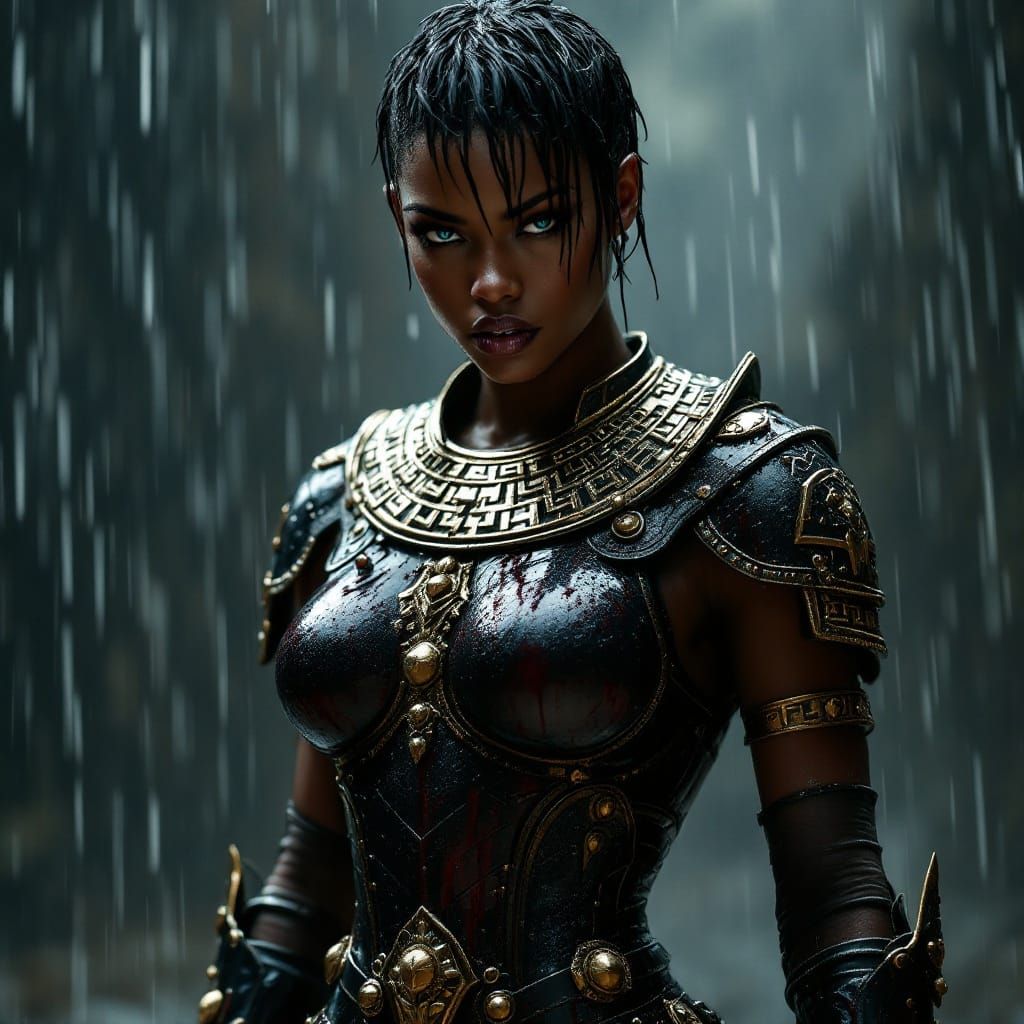 Ancient Egyptian Warrior in Hyper-Realistic Style