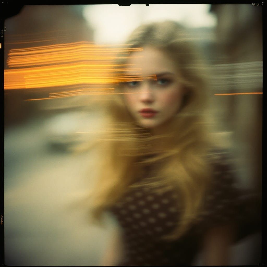Ethereal Girl in Polka Dots: Dreamy Pinhole Photo